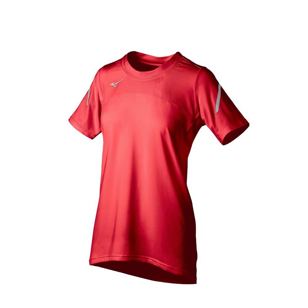 Jerseys Mizuno Techno VII Short Sleeve Mujer Rojas Outlet VCES-72690